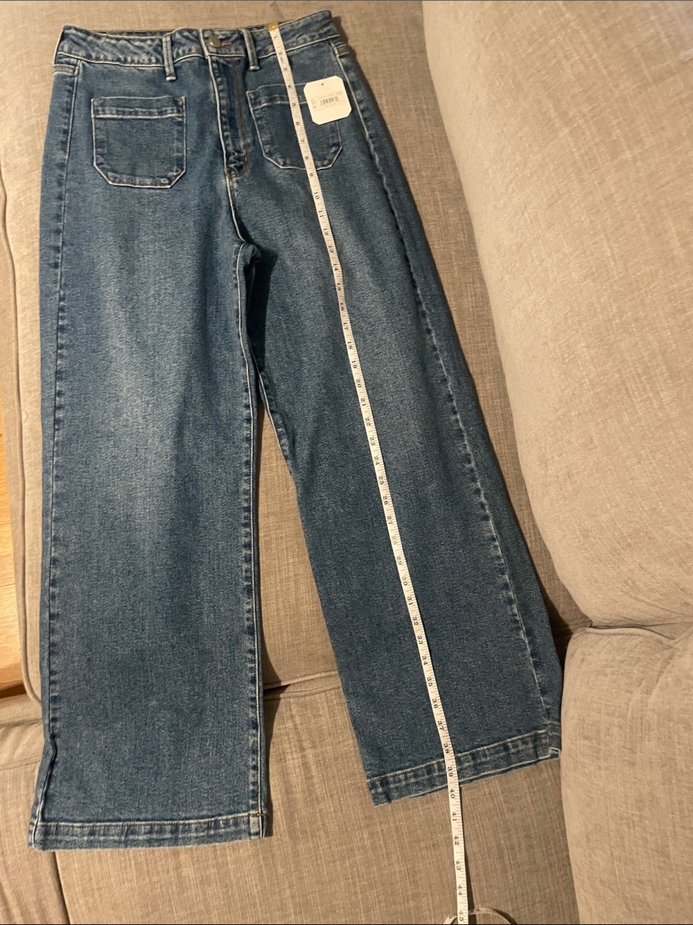 Altar'd State Wide Leg Dark Blue Denim Jeans
